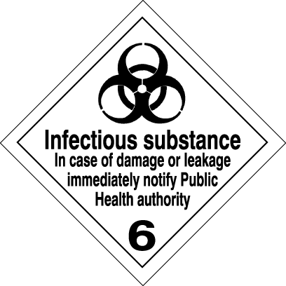 infectious substance label